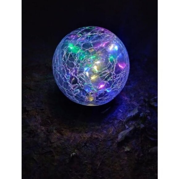 Solar Globe Lights Outdoor Waterproof-Solar Balls for Garden-Cracked Glass Ball - Picture 2 of 5